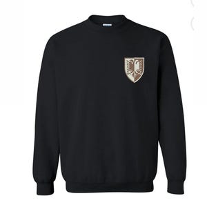 Albanian Eagle Flag Left Chest Embroidered Very Elegant Sweatshirt Unisex , Perfect Gift For Father, Mother,Brother , Husband....