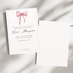Invito per baby shower estetico (fiocco rosa)