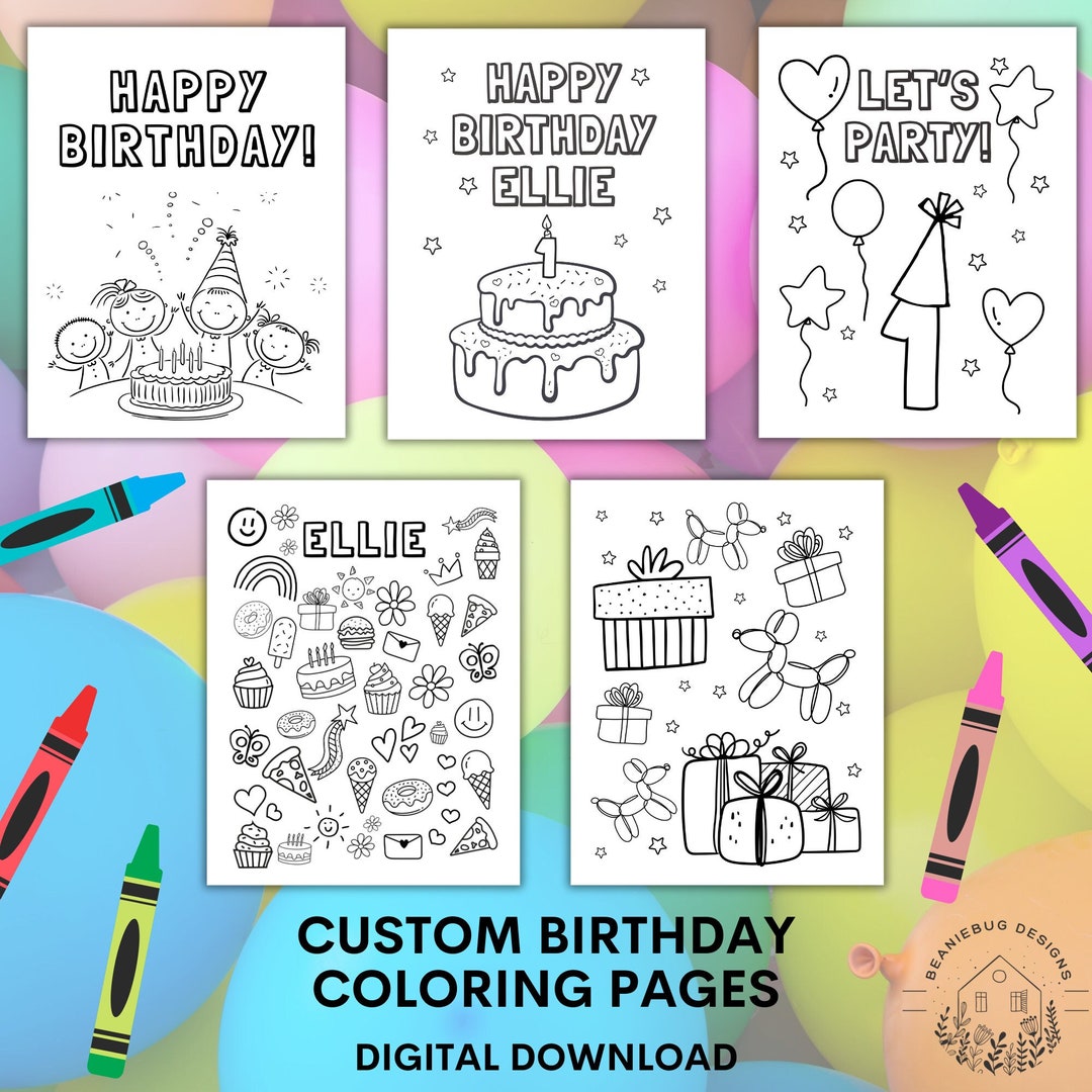 Custom Birthday Coloring Pages - Il 1080xN.5600471282 Sclf 