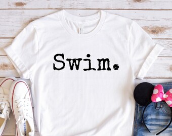 swimming tshirt, swim shirt, swimmer tee, love swimming shirt, swimmer gift, sports shirt, sport gift, swimming lover t-shirt
