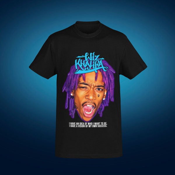 Y2K Aesthetic Urban Graphic Tshirt Wiz Khalifa Shirt Rapper Head Trendy Shirt 2000s Rapper Tshirt