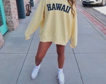 Hawaii Sweatshirt (premium quality), Vintage Crewneck, Aesthetic Sweatshirt, Comfort Colors, Perfect Gift