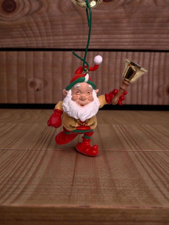 Vintage Hallmark Christmas Ornament: Bell-Bearing Elf, Ken Chow 1999