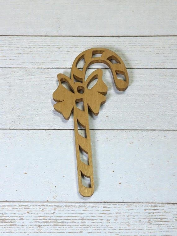 Vintage Handmade Wooden Christmas Ornaments: Filigree Set of 7