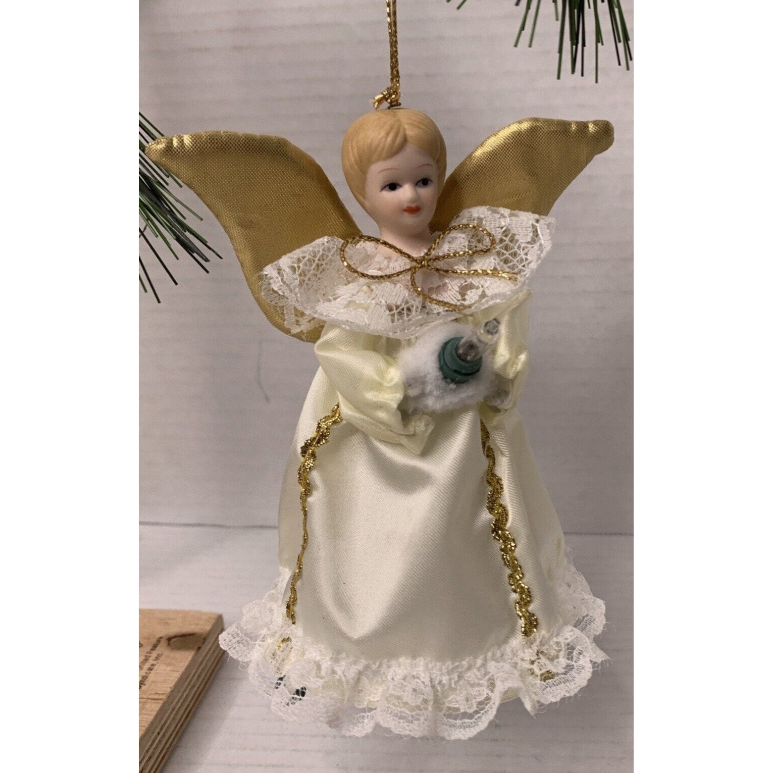 Gold Porcelain Angel - Etsy