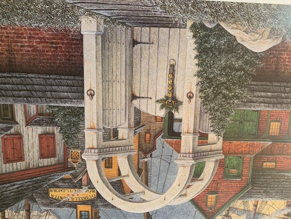 Ben Richmond Holiday Cove Lithograph: Hand Signed Nautical Art Print, COA