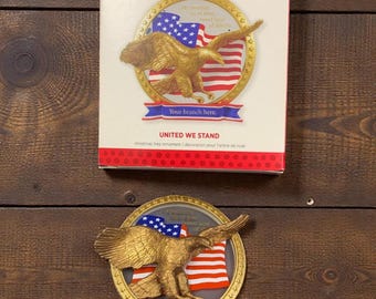 Hallmark Keepsake Christmas Tree Ornament United We Stand Military Tribute Eagle From 2013