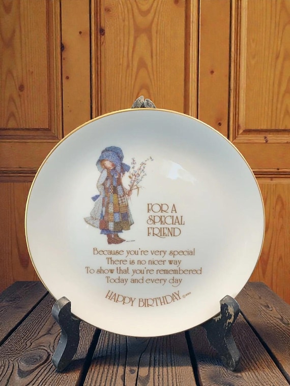 Vintage Holly Hobbie Birthday Plate: 1976 Lasting Memories Collection