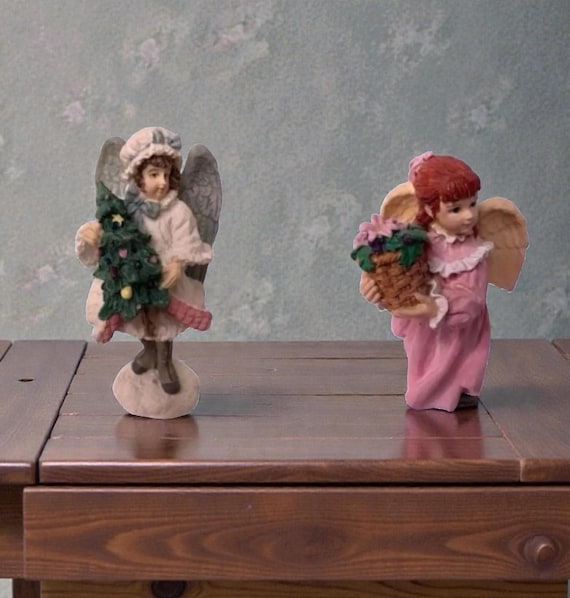 Vintage Ceramic Angel Figurines, Midwest of Cannon Falls, Set of 2