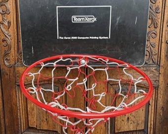 Vintage Promotional Team Xerox 4060 Computer Printing Mini Basketball Hoop