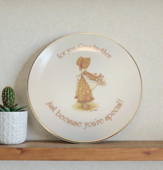 Vintage Porcelain Holly Hobbie Collectors Plate Special Grandmother Quote By American Greetings