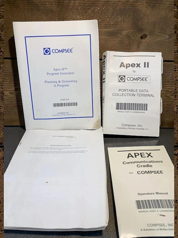 Vintage COMPSEE Apex II Data Collection Software, Manuals & Disks
