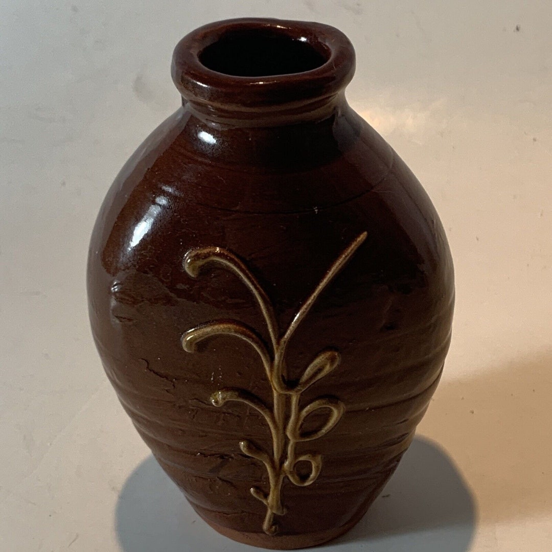 Vintage Signed Hand Made Old Sturbridge Village Pottery Vase Etsy