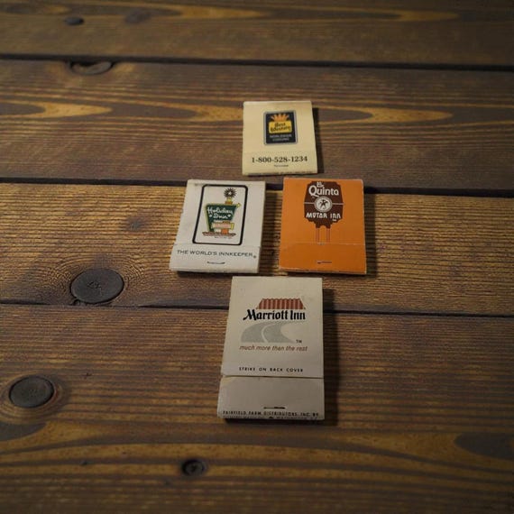 Vintage Hotel Matchbook Covers, Ohio Motels, 1970s Set of 4