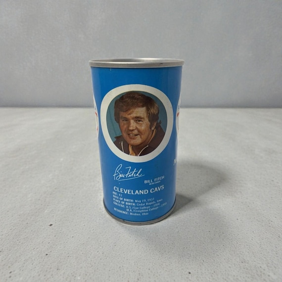 Vintage Bill Fitch RC Cola Can: 1976 Cleveland Cavaliers NBA Collectible