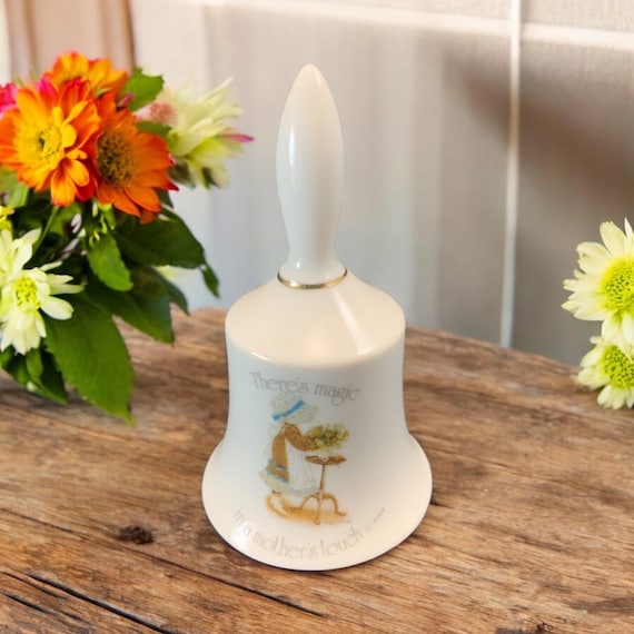 Vintage Holly Hobbie Ceramic Bell: Mother's Touch, 1976