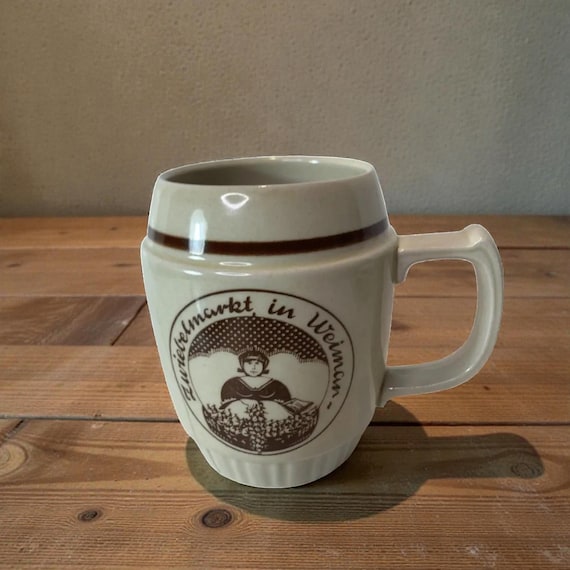 Vintage German Stoneware Beer Mug: Weimar Onion Market Festival