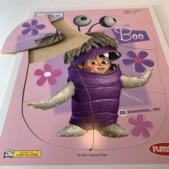 Vintage Playskool Monsters Inc. Boo Wood Puzzle