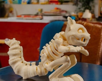 3D Printed Articulated Skeleton Squirrel | Halloween Gift | Fun Toy