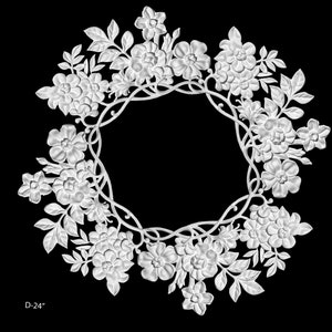 Plaster Ceiling Rose 24 -inch Diameter - Architectural Ornamentation for Home Décor - Medallion for Chandelier Baroque Style France Plaster