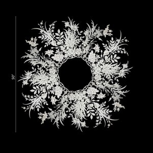 Plaster Ceiling Rose 50 inch Diameter - Architectural Ornamentation for Home Décor - Medallion for Chandelier Baroque Style France Plaster