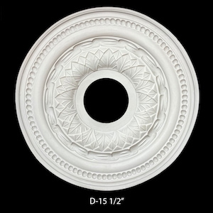 Plaster Ceiling Medallion 15 1/2 Inch Diameter - Architectural Ornamentation for Home Décor