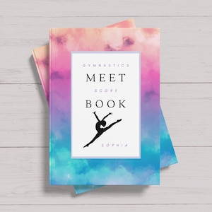 Custom Name Gymnastics Meet Score Book: Pink Gymnastics Journal