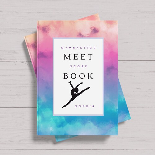 Custom Name Gymnastics Meet Score Book: Pink Gymnastics Journal