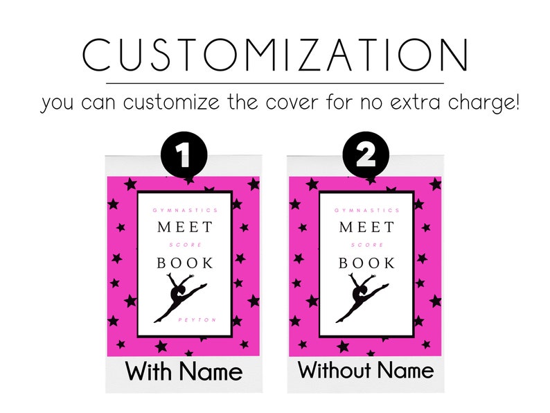 Custom Name Gymnastics Meet Score Book for Gymnasts Perfect Etsy