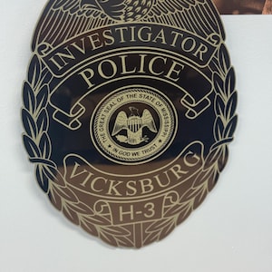 Custom Police Officer Badge Plaque
