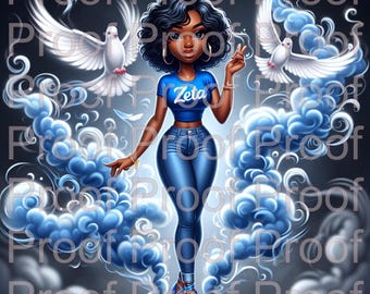Zeta Phi Beta Woman PNG. JPEG