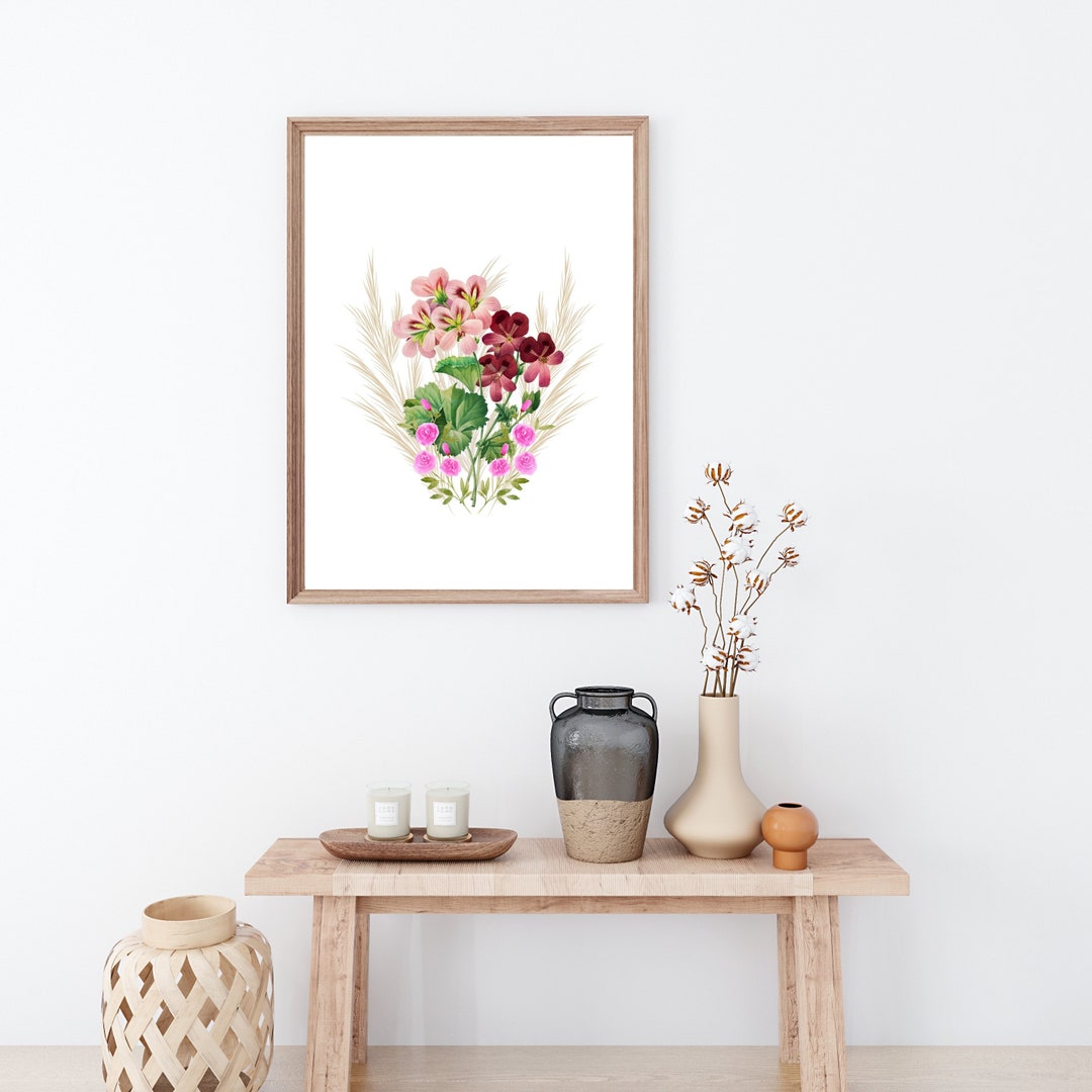 Flower Printable for Wall Art and Home Decor, Flower Print, Watercolor