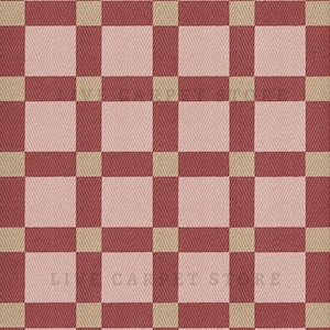 Handwoven Flatweave Jute Rug Red and Beige Checkered Farmhouse Area Carpet  Durable Modern Rustic Floor Rug for Living Room Bedroom Area Rug