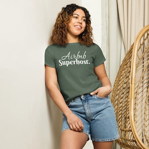 Showcase Your Superhost Status: Airbnb Superhost Women&#39;s High-Waisted T-Shirt
