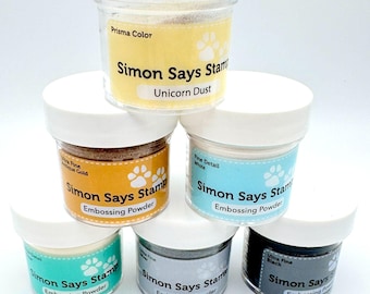 Simon Says Stamp Embossing Powder Set of 6 Fine Detail & Prisma Color