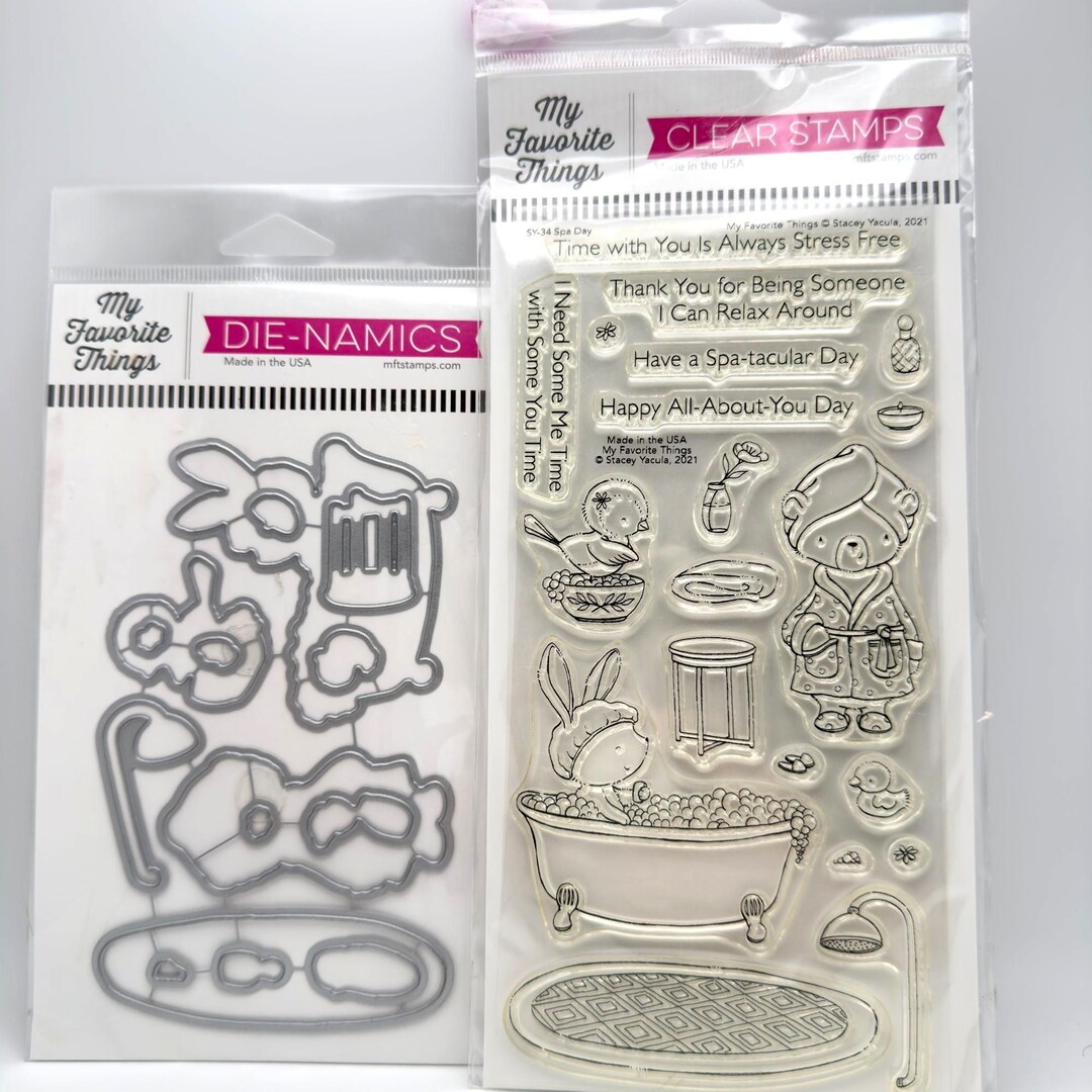 My Favorite Things Spa Day Clear Stamps & Die-namics Die Set Made in ...