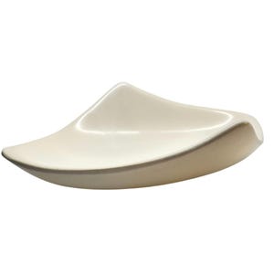 Plato de cerámica Hull Pottery F48 de estilo moderno de mediados de siglo, color blanco roto, decoración vintage