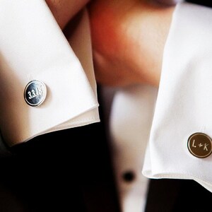 Personalized Sterling silver cufflinks Custom Cufflinks for Groom Men&#39;s name Cufflinks Personalized Wedding Best Man Jewelry Gift