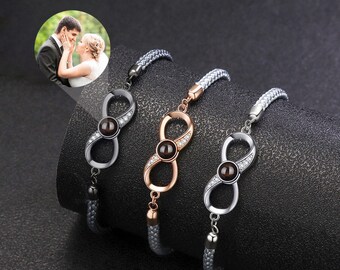 Bracciale con foto per proiezione Braccialetti con foto personalizzati personalizzati per coppie Regalo per lui Regali di anniversario