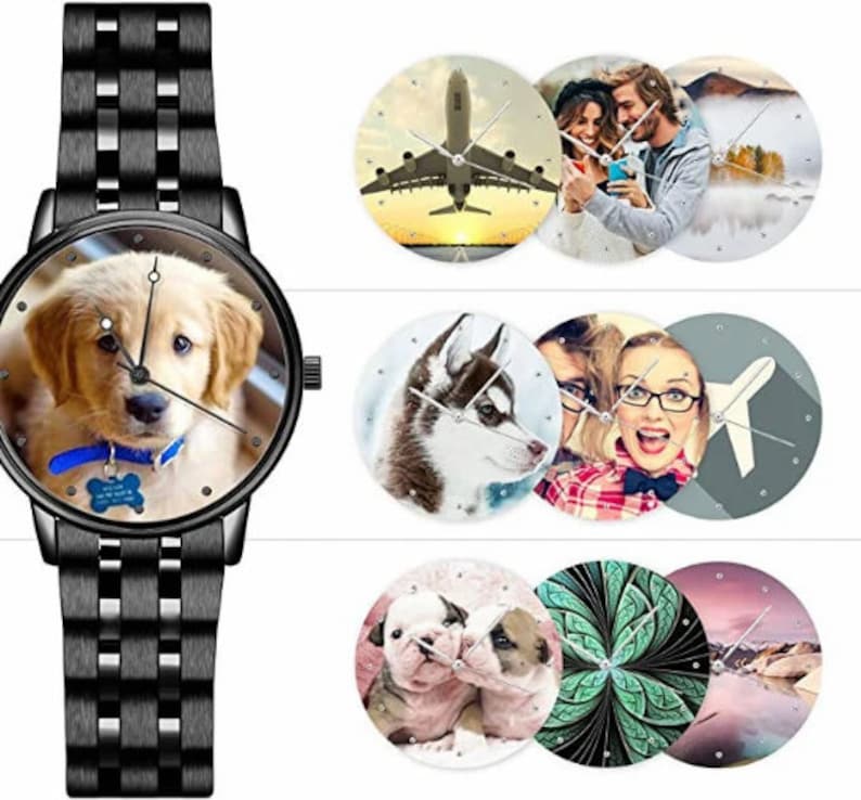 Custom Photo Watch for Men,Engraved text name Steel Belt Watch watch,Personalised Engraved Photo Watchgift for him zdjęcie 7