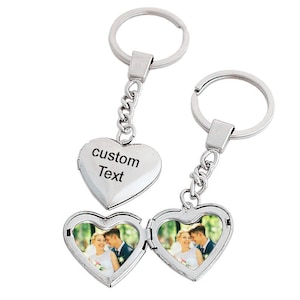 Personalized Photo Heart Locket Keychain Picture Locket Locket Keychain,Locket Keychain With Photo,Customized Locket With Photo Keychain