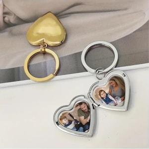 Personalized Photo Locket keychain Picture Locket keychain,Heart Locket keychain With Photo,Customized Locket With Photo keychain