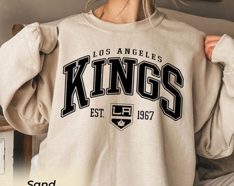 LA Kings Varsity Crewneck Sweatshirt  Vintage Kings Shirt, Los Angeles  Kings Sweater, LA Kings Hockey Pullover, Retro Los Angeles Hockey T  Designed & Sold By Tring Tee
