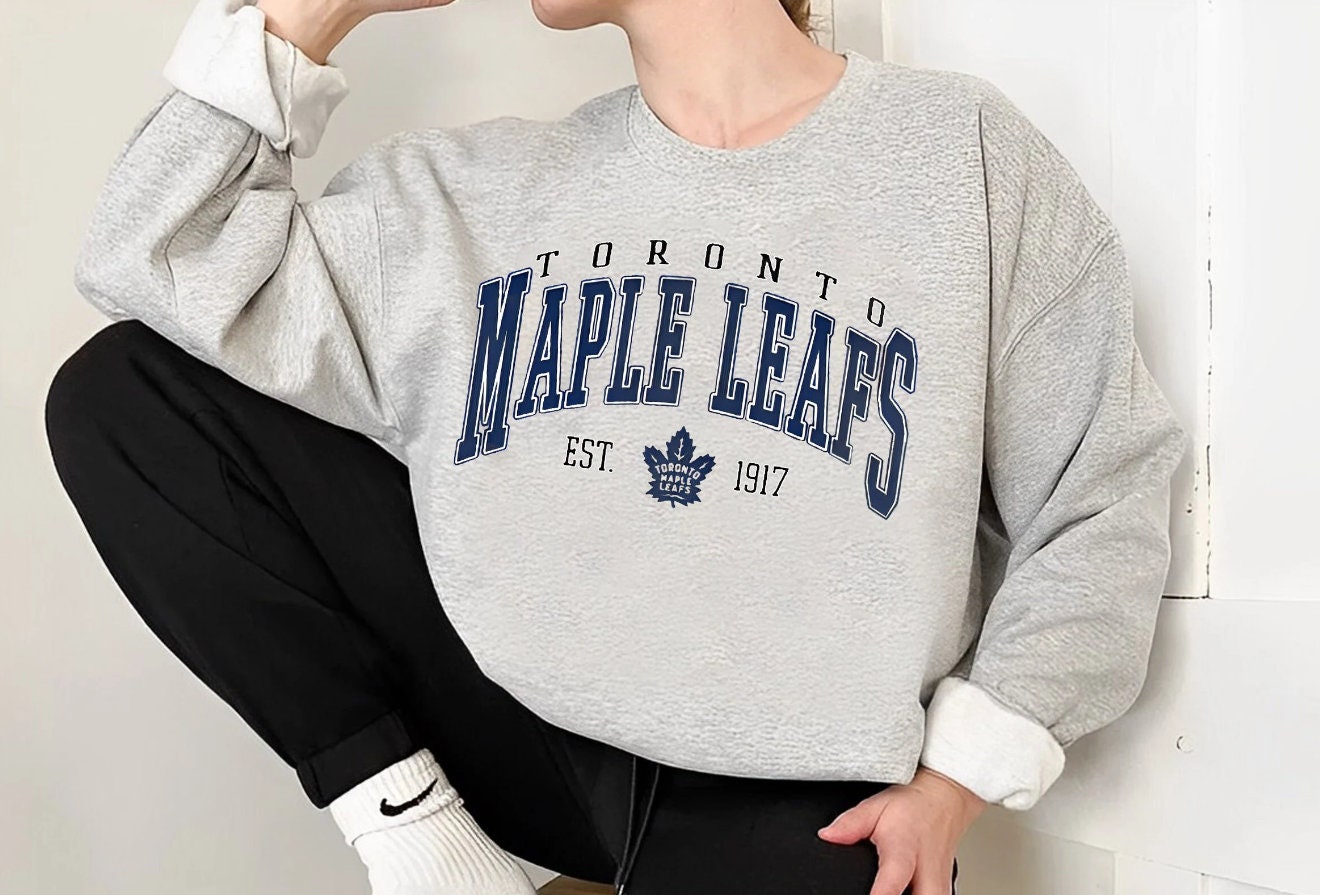 Antigua Toronto Maple Leafs Navy Blue Steamer Long Sleeve 1/4 Zip Pullover, Navy Blue, 95% Polyester / 5% SPANDEX, Size S, Rally House