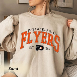 SALE] Personalized NHL Philadelphia Flyers Special Retro Gradient Design  Hoodie Sweatshirt 3D LI