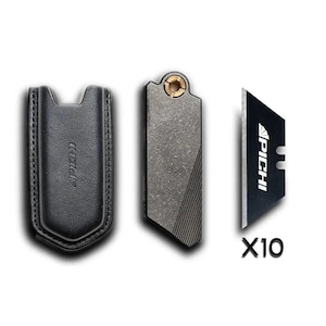 PICHI G9 Utility Knife Package (Titanium/Brass)