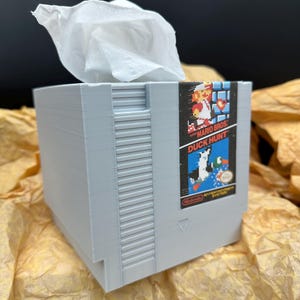 NES カートリッジ ティッシュ ボックス カバー - スクエア 任天堂テーマの 3D プリント装飾