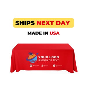 Custom tablecloth, custom table cover for trade show, table cover with logo, personalized tablecloth, logo tablecloth, tablecloth with logo