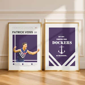 Fremantle Dockers Patrick Voss  Set of 2 Printable | Size A3  A4