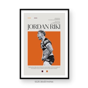 Jordan Riki Brisbane Broncos Digital Download Minimalistic Beautifully Curated for Walls To Bring the Broncos Pride in 16x20 inches